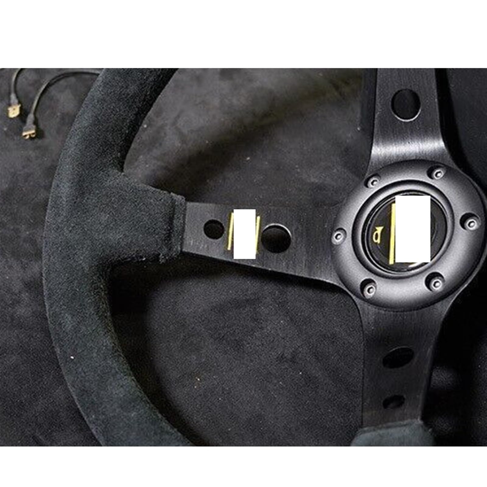 35,6 cm Drift Universal Rennlenkrad Auto Wildleder JDM Lenkrad Volantes für VW, Honda, Toyota, BMW, Nissan