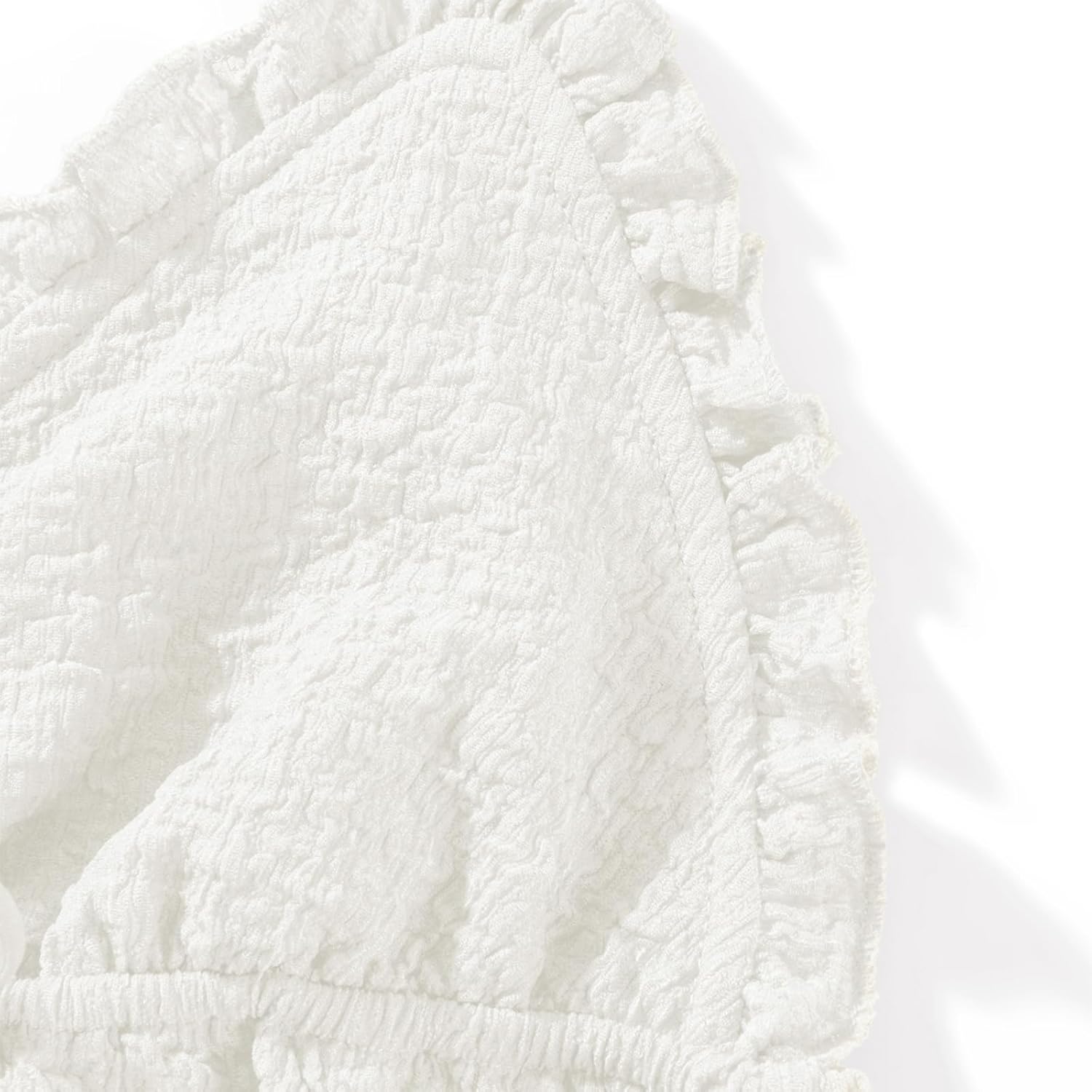 Mxiqqpltky Women Cute Bow Tie Up Camisole Sexy V Neck Sleeveless Spaghetti Strap Flowy Tank Top Y2K Ruched Crop Babydoll Top - Image 4