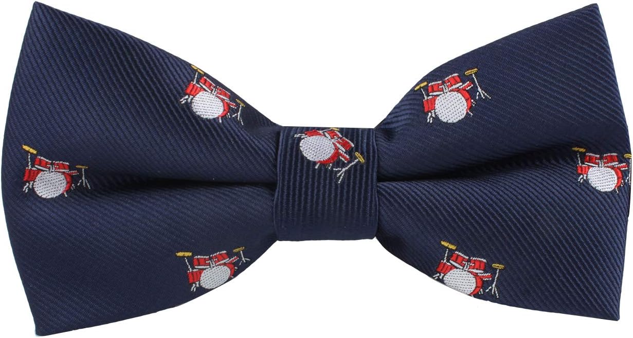 AUSCUFFLINKS Drummer Bowties | Drum Kit Snare Bass Band Bow Tie for Men | Musician | Present for Work Colleague | Bday Prezzie for Guys (Drums Bow Tie)