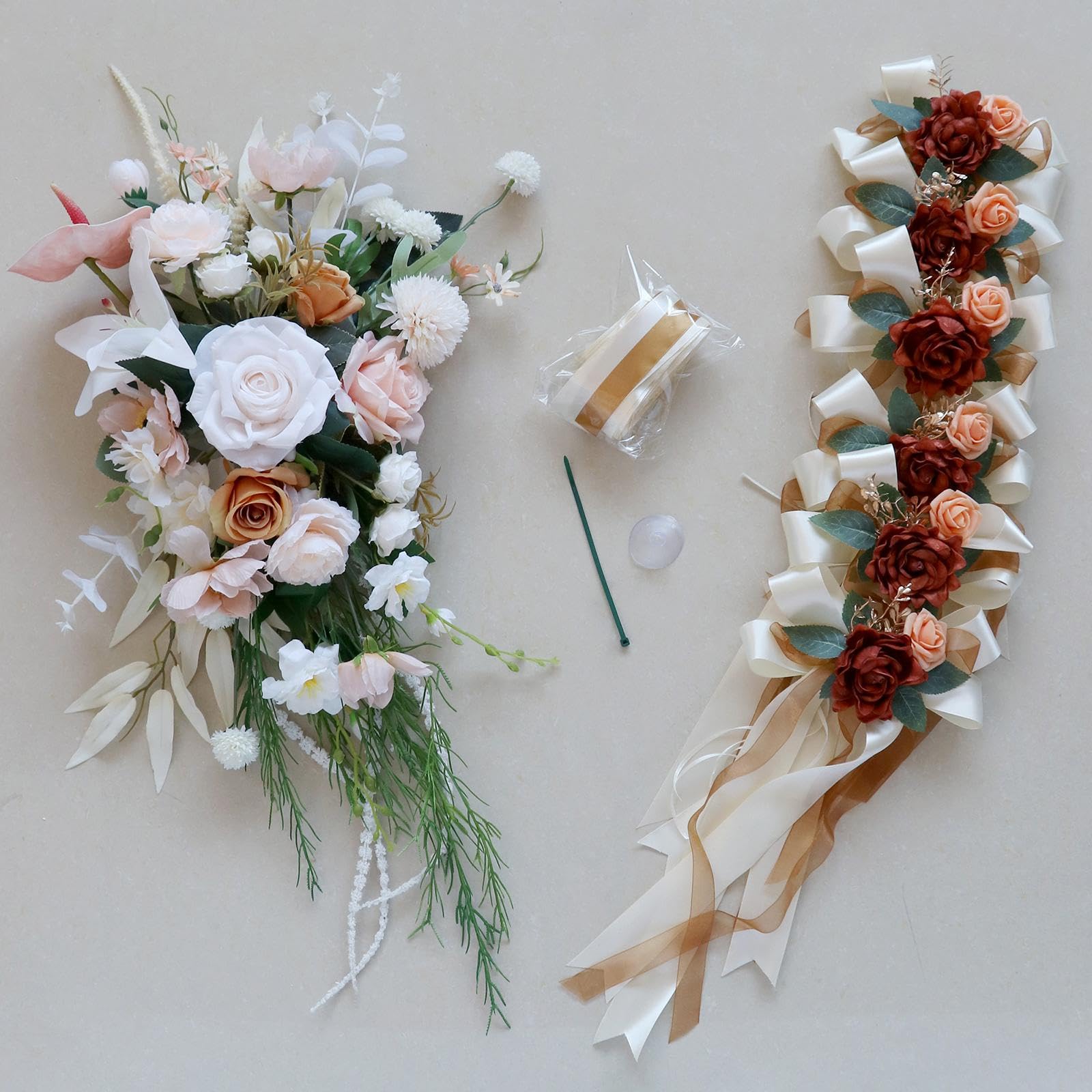 Hochzeit Auto Dekoration Set Künstliche Blumen Realistische DIY Elegante Ornament und Simulation Blumen für Events Festival