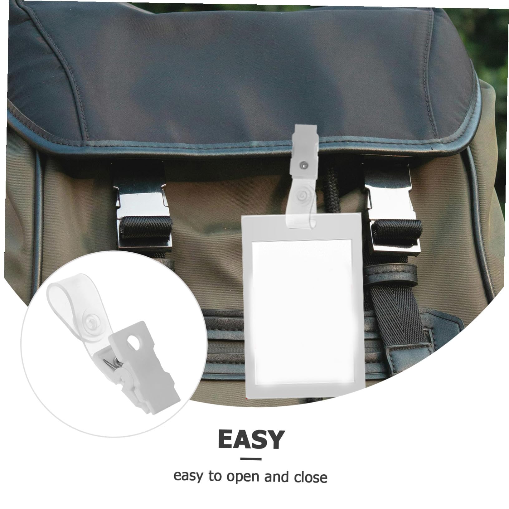 100pezzi Clip Per Badge in Resistente Clip Per Targhette Identificative Con Cinghie Trasparenti Per Tessere Identificative Pratiche e Robuste