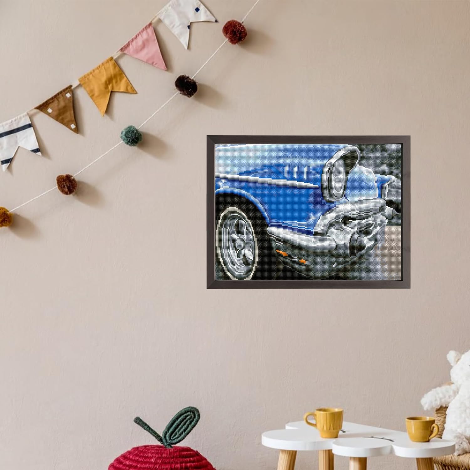 DIAMOND DOTZ 50's Classic Car Diamond Painting Kits for Adults - Diamond Art Kits a Relaxing Creative Craft Kit with Dotz Gems 17.9"x14"