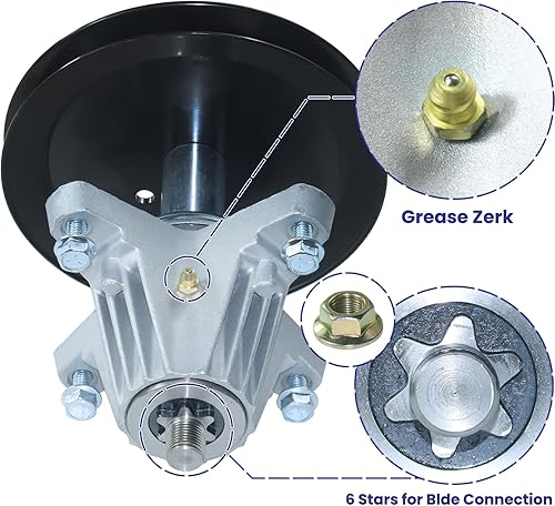 Miniatura 4 de Conjunto de husillo 18-05078A con polea tensora 756-05034A reemplaza a MTD 918-05078A Cub Cadet 918 05078A 918-05078 618-05078A 618 05078A para Cub