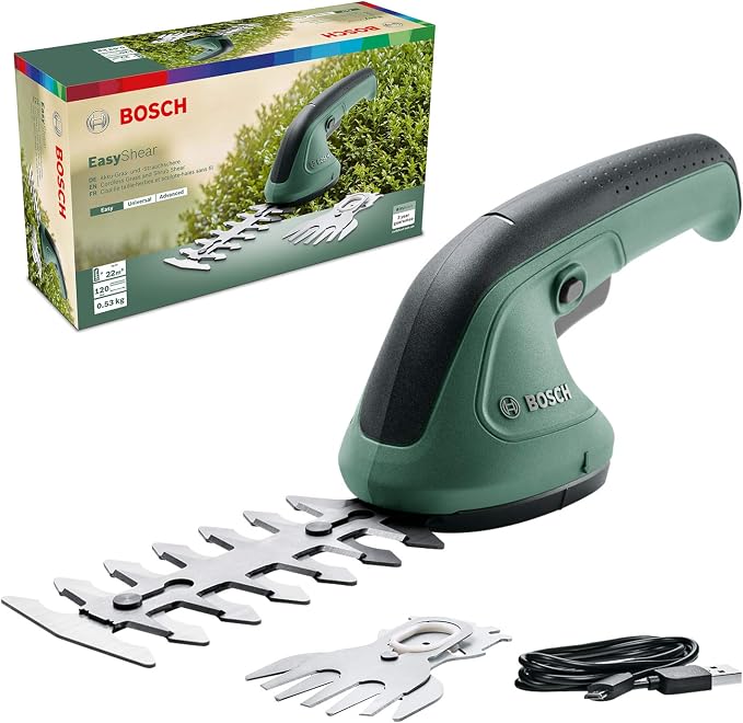Cisaille Jardin Bosch EasyShear - 2 En 1 Taille-haie Et Bordure