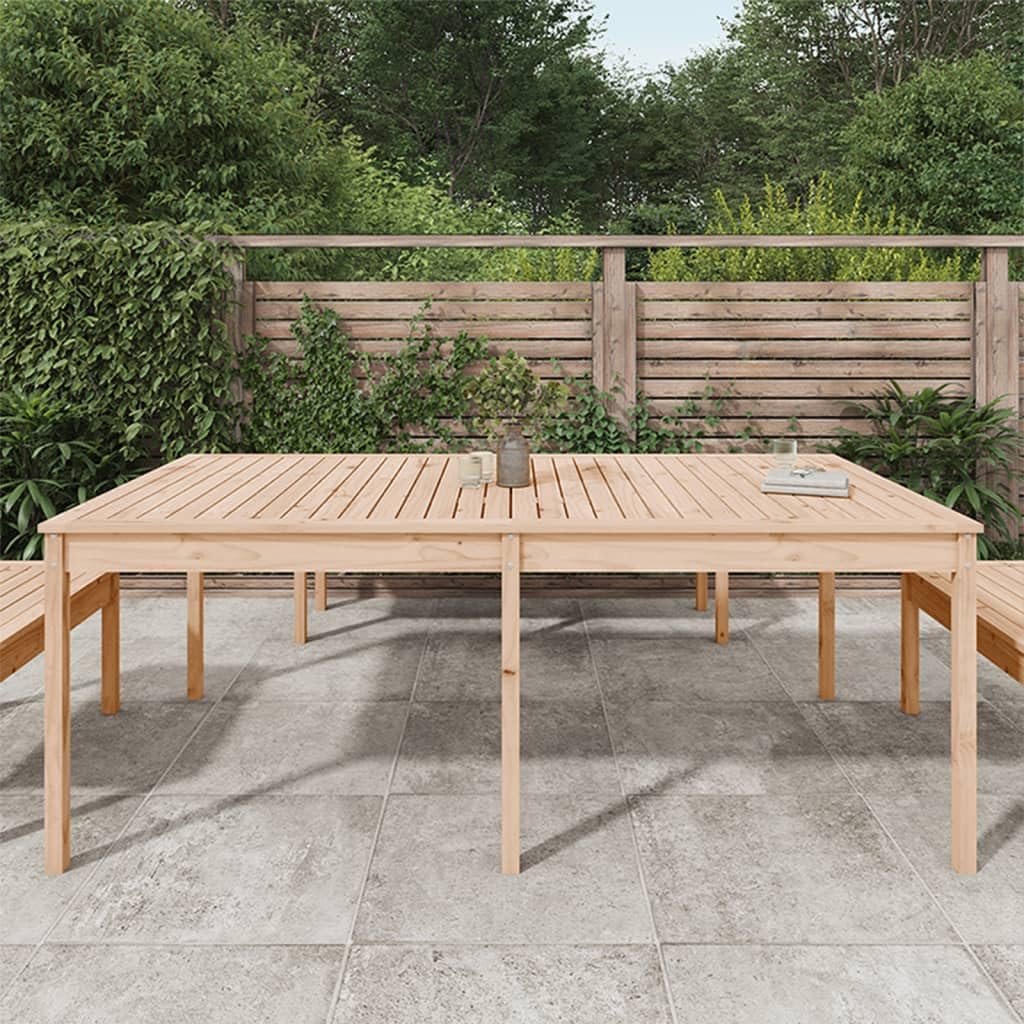 Stół ogrodowy z litego drewna sosnowego, 203,5 x 100 x 76 cm, wytrzymały, stabilny, na balkon, taras, do ogrodu, na werandę, idealny na piknik, kemping, do jedzenia, grillowania