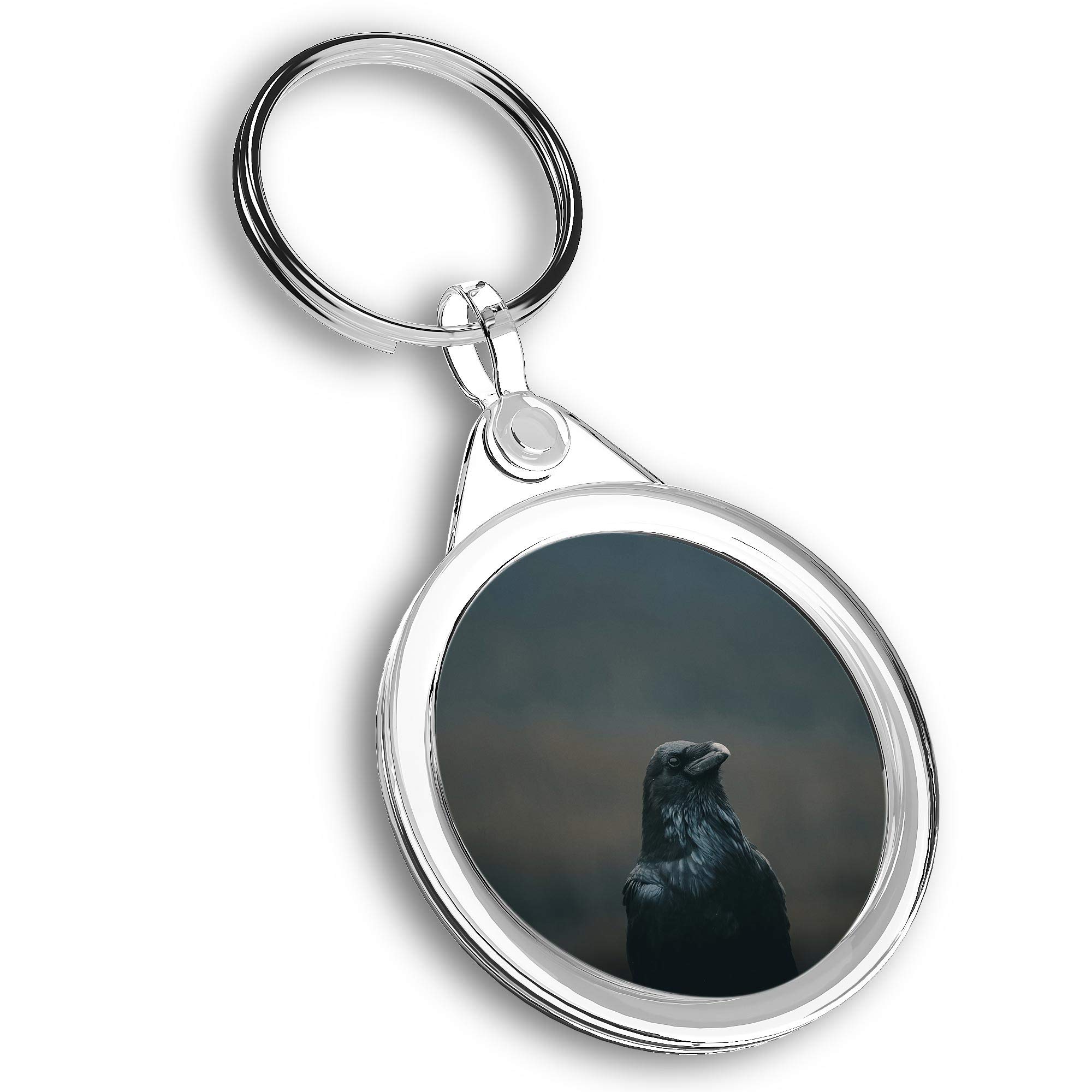 Destination Vinyl Ltd Unisex Multi 1 X Photo Keyring - Crow Blackbird Raven Black Bird |Keychain|Keyring|Charm| #44745