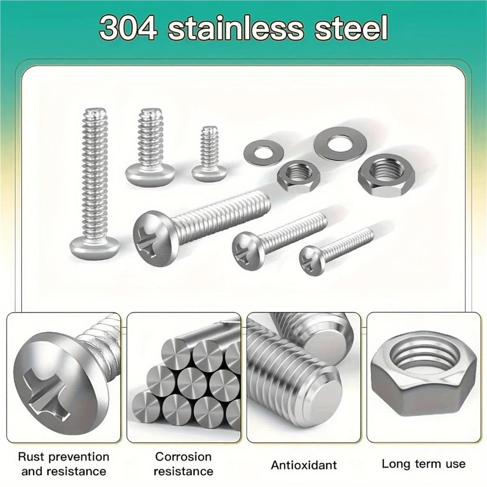 Tuercas y Tornillos Kit surtido de tuercas y pernos 710 piezas