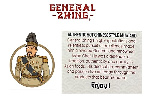 Miniatura 6 de GENERAL ZHING Mostaza china caliente  4 frascos de 7.25 onzas de mostaza picante china auténtica (7.25 onzas, 4, unidades)