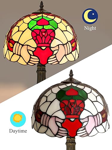 Miniatura 7 de KY&BOSAM Decoración del día de San Patricio, lámpara celta de corona Tiffany, lámpara de mesa de vidrieras, estilo Tiffany, lámpara de escritorio de