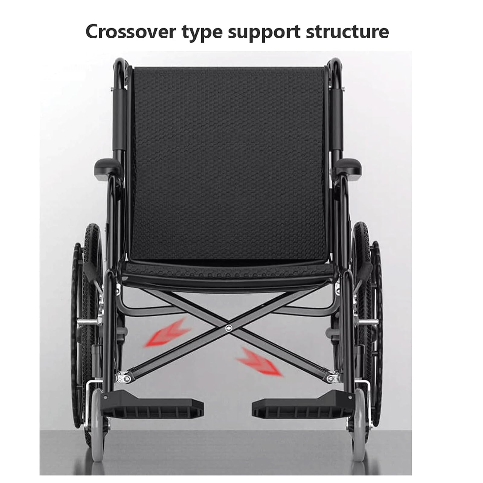 Sillas De Ruedas Transporte Sillas De Ruedas con Freno De Mano con Freno De Mano Y Asiento Ergonómico Silla De Ruedas De Acero Al Carbono Silla De Ruedas Manual Ligera