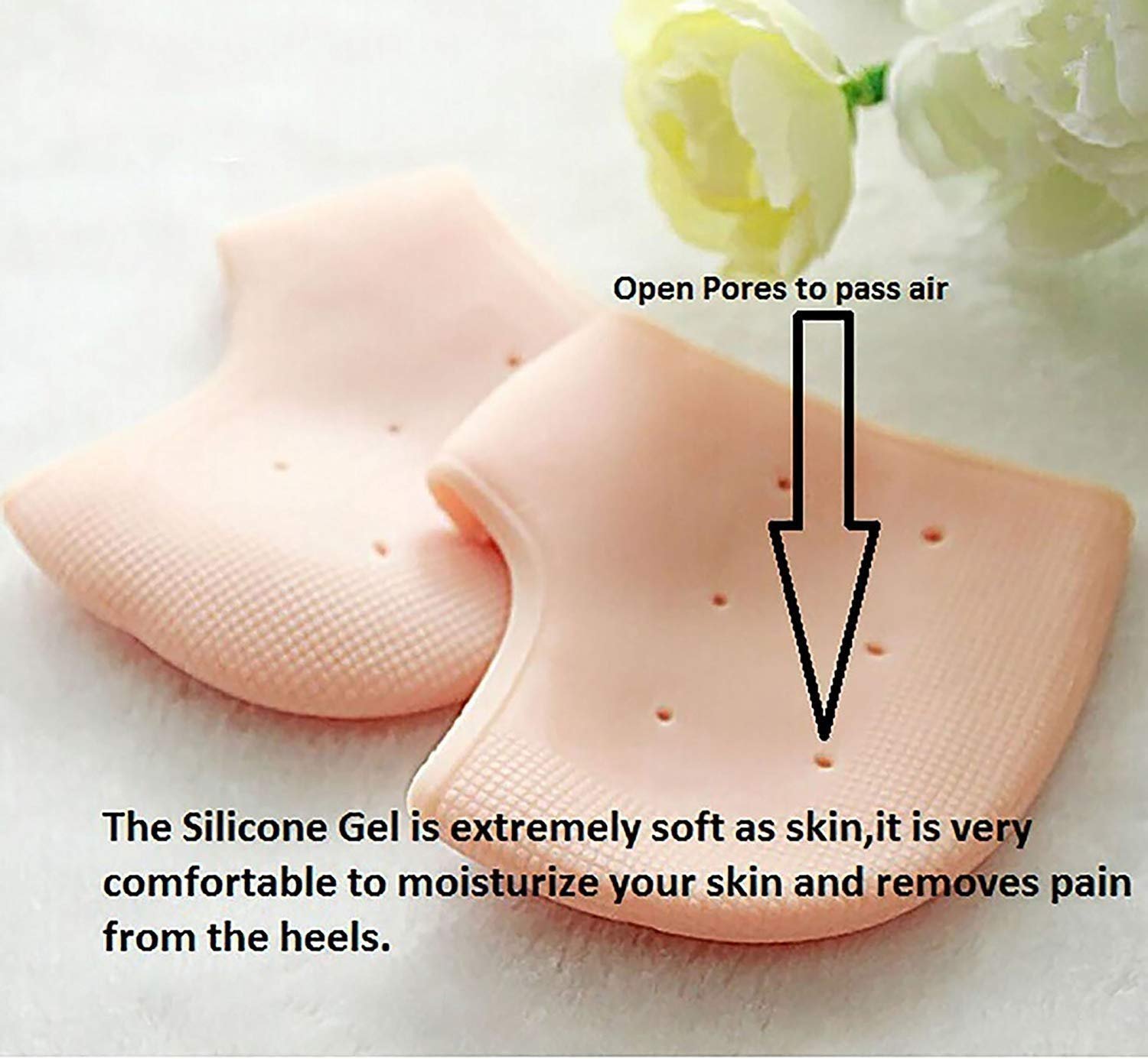 RRJ Silicon Moisturising Heel Swelling Pain Relief Foot Support to Eliminate cracks 4