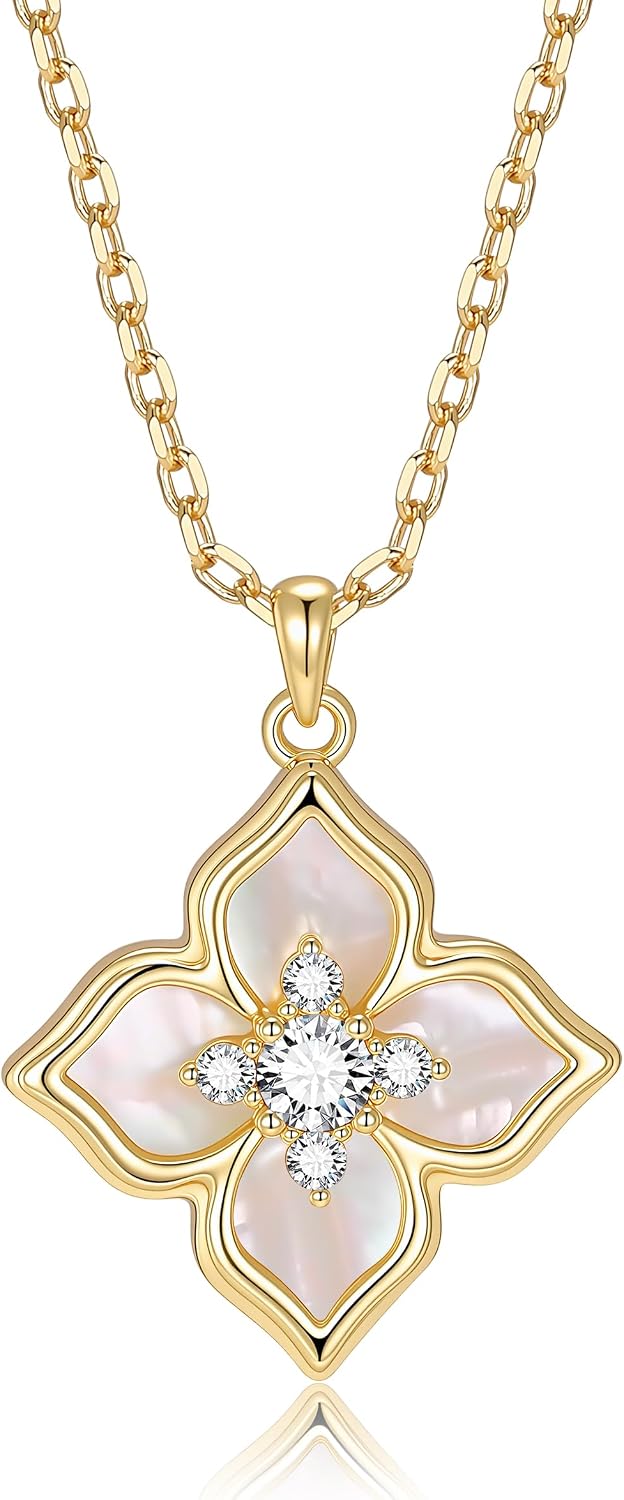 KSF Four Leaf Pendant Necklace for Women - Just $11.19 at Amazon