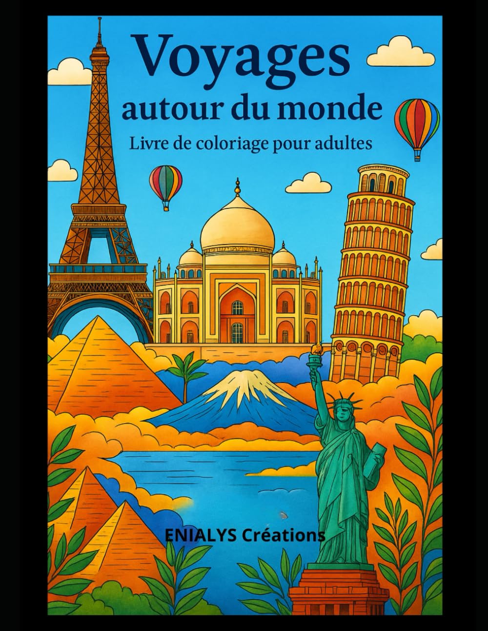 Voyages autour du monde: Livre de coloriage pour adultes