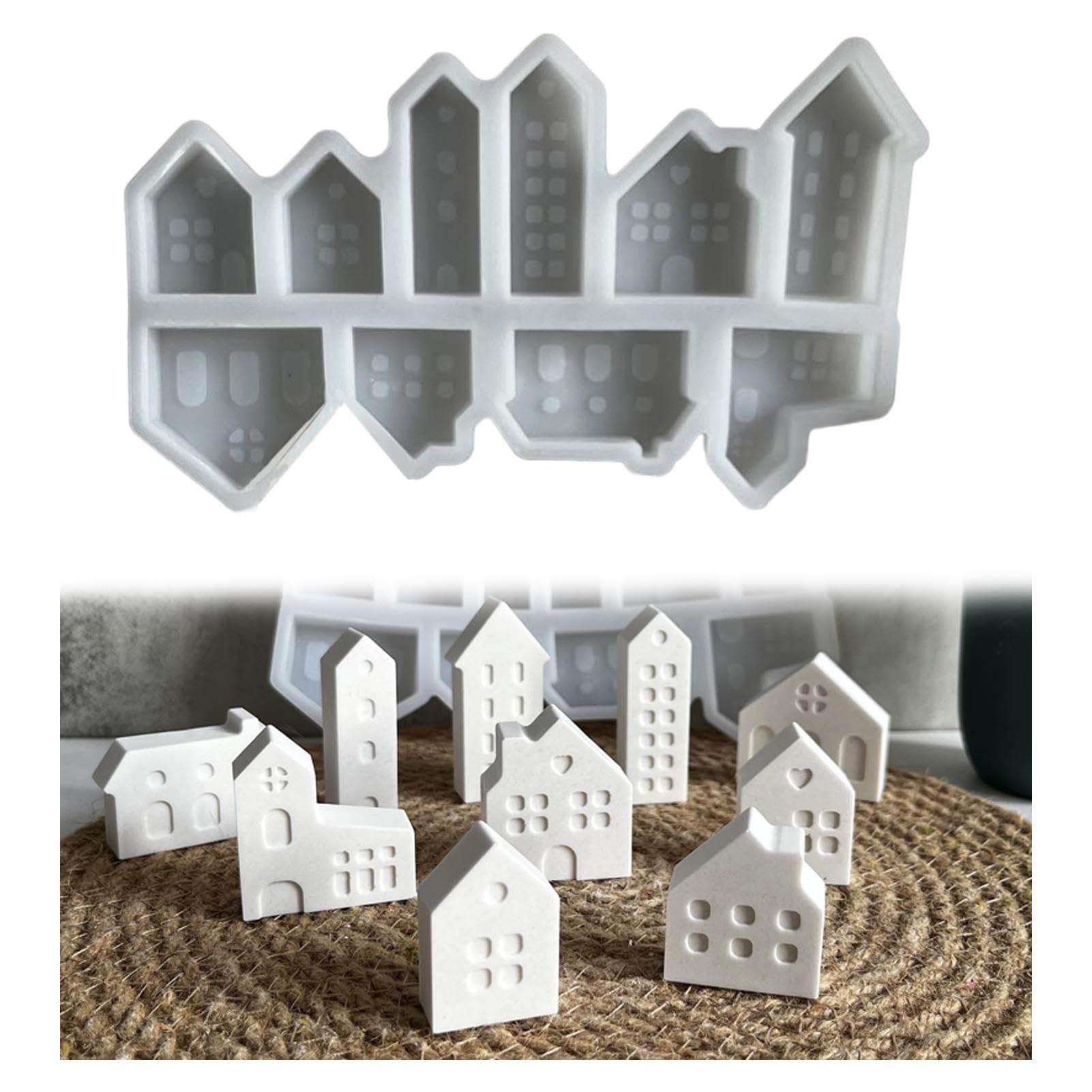 5 Stampi In Silicone A Forma Di Casa Per Candele, Sapone, Resina E Gesso – Flessibili E Riutilizzabili