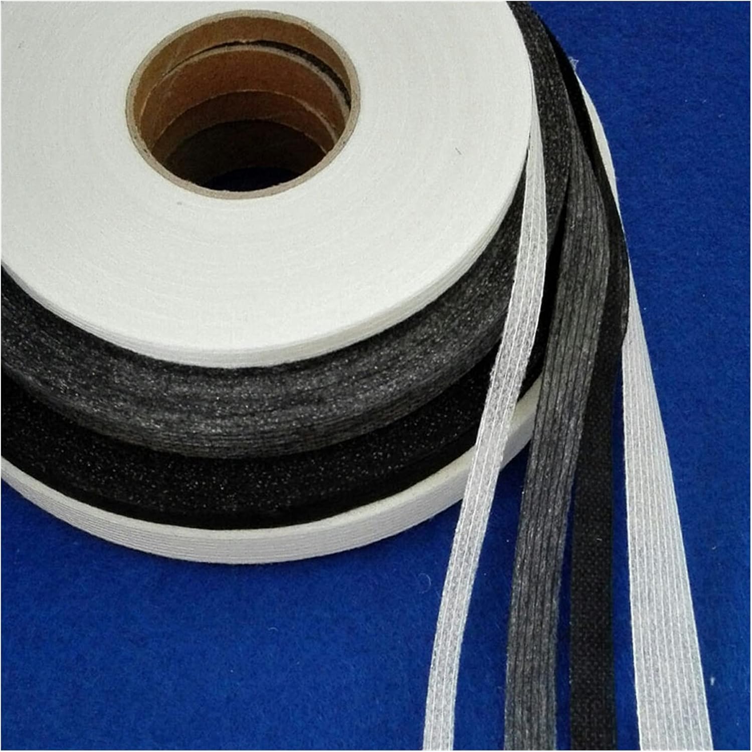 Interfacing,Iron on Interfacing 2 Rolls Adhesive Interlining Single-Sided for DIY On Sewing Patchwork Fabric Material 100Yard/roll (Color : 15mm Black 2rolls)