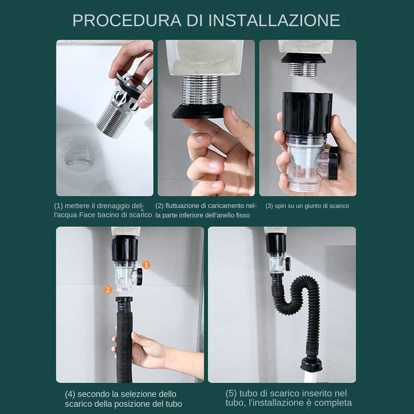 Badezimmer-Waschbecken-Ablauf-Set – Abwasser-Fallen-Kit Rohrverbinder – Pop-Up-Becken-Abfall-Abflussrohr | universeller auslaufsicherer Abflussschlauch mit Abdeckung
