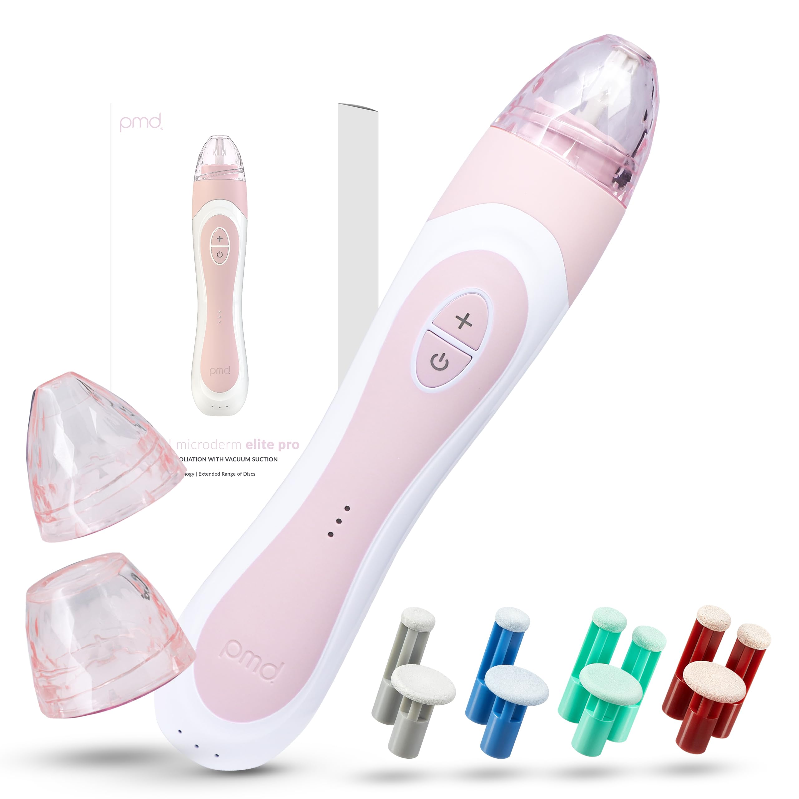 PMD Beauty Personal Microderm Elite Pro-At-Home Microdermabrasion Machine with Kit for Face and Body-Exfoliating Crystals and Vacuum Suction for Fresh and Radiant Skin-Three Speed and Suction Options