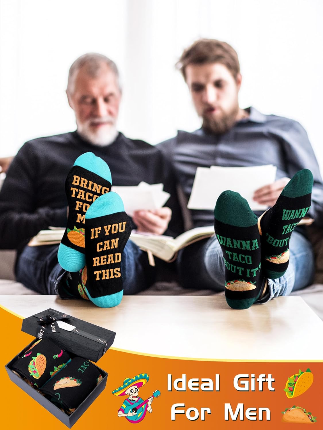 5 Pairs Mexican Taco Socks for Men Women Novelty Cinco De Mayo Taco Socks for Cinco De Mayo Gifts Food Lovers Mexican Fiesta Day Party Favors - Image 6