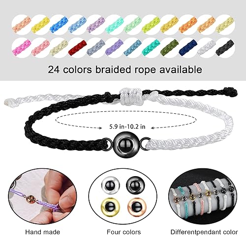 Miniatura 2 de Pulseras personalizadas con imagen en el interior, pulseras de proyección con fotos, pulsera con imagen, regalos conmemorativos personalizados