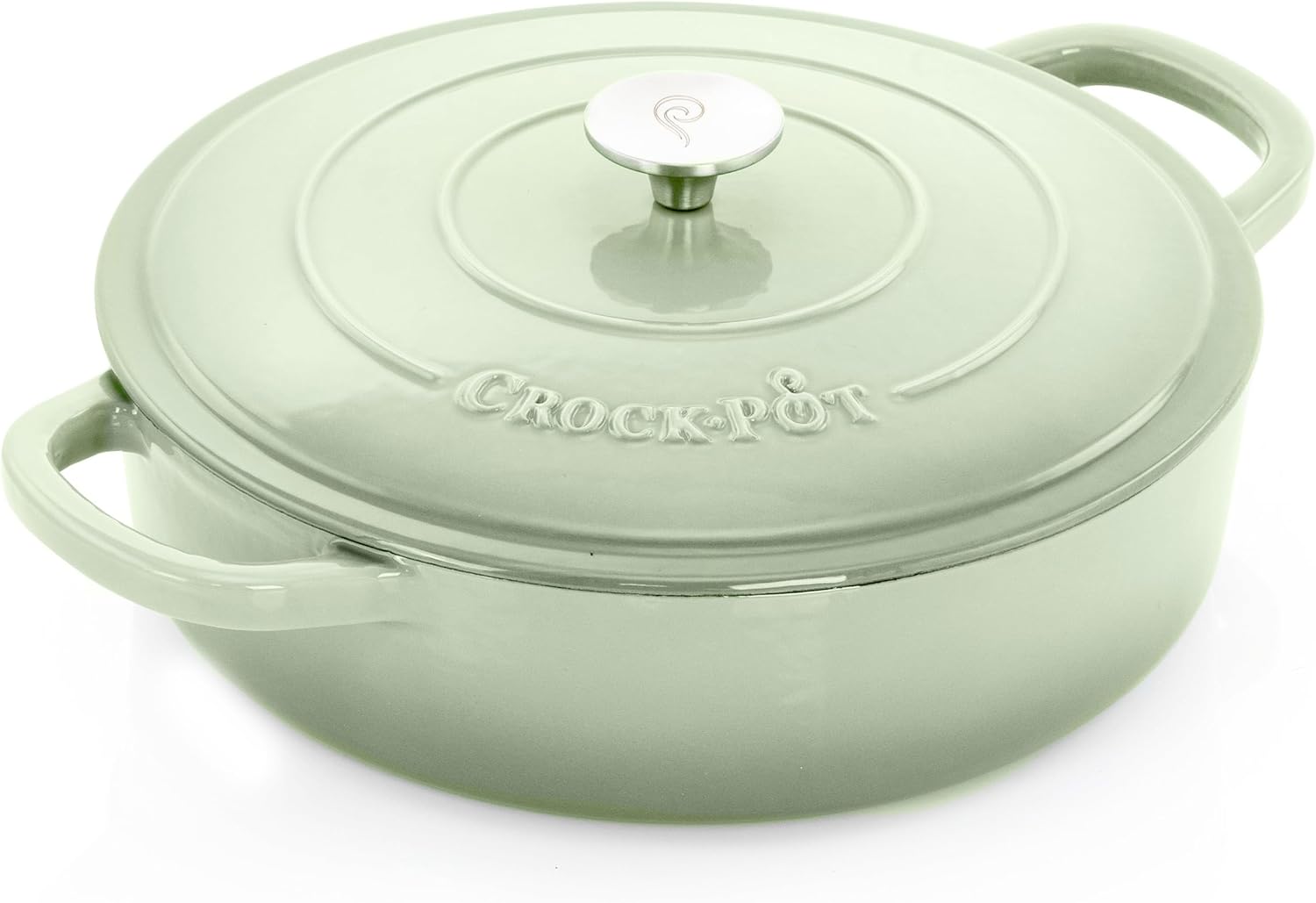Crock Pot Artisan 5 Quart Round Enameled Cast Iron Braiser