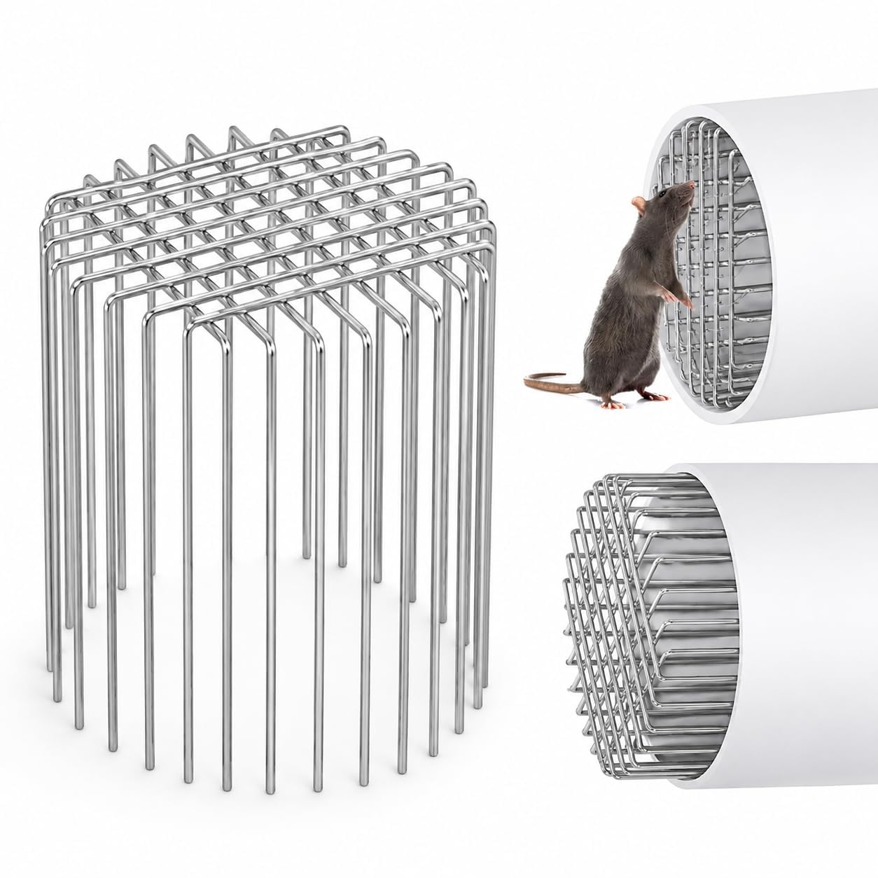 Anti-Rat Drain Cover Mesh Wire Drain Strainer | Universal Pipe Guard for Bathroom, Kitchen & Outdoor | Prevents Clogs, Insects & Rodent Entry | Universal Fit (95–110mm / 3.5-4.5 inch) (Pack of 4)-image-13