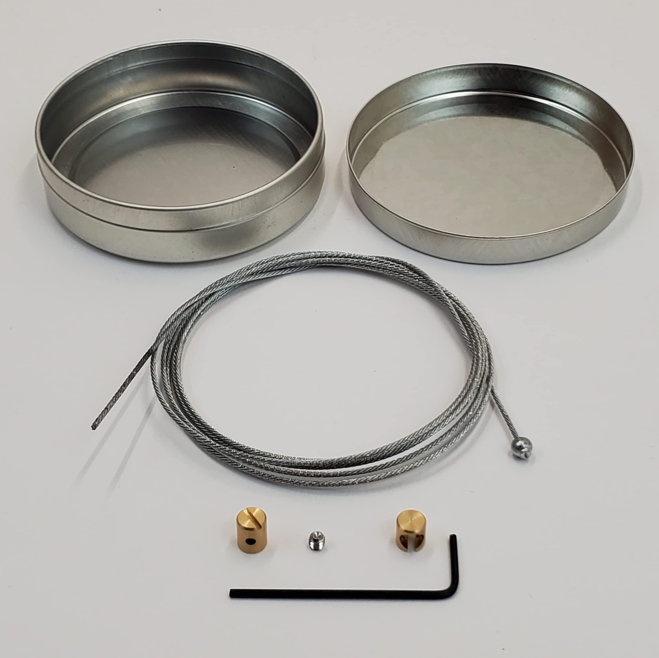 60" Motorcycle Throttle Cable Repair Kit for Harley Models: Includes Inner Wire, Barrels, Wrench Kit & Carrying Tin - Everything Needed to Replace Broken Cable: Perfect for Road Trips - Bobber Chopper