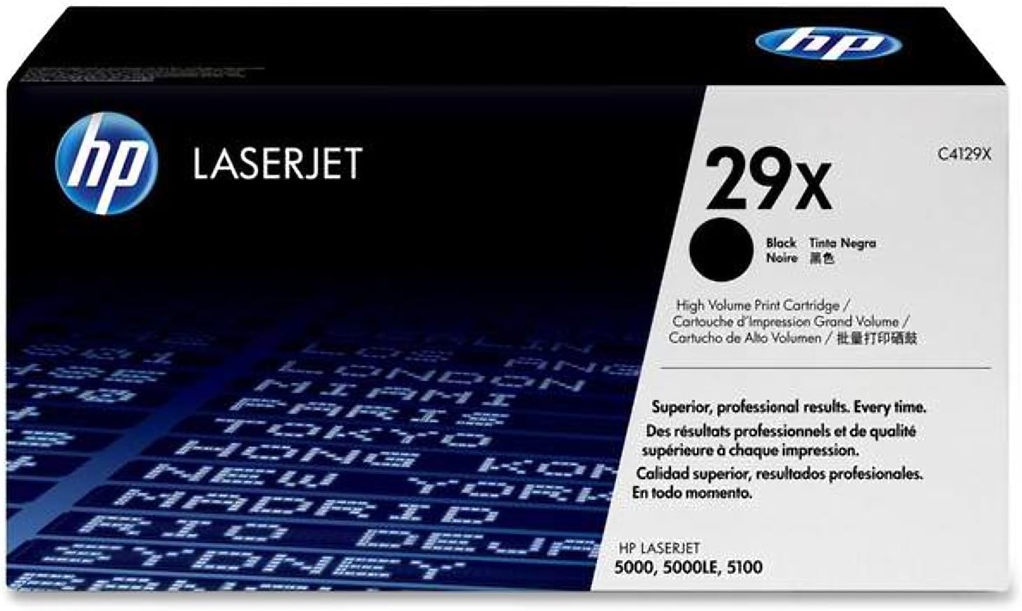 HP C4129X 29X LaserJet 5000 5100 Toner Cartridge (Black) in Retail Packaging