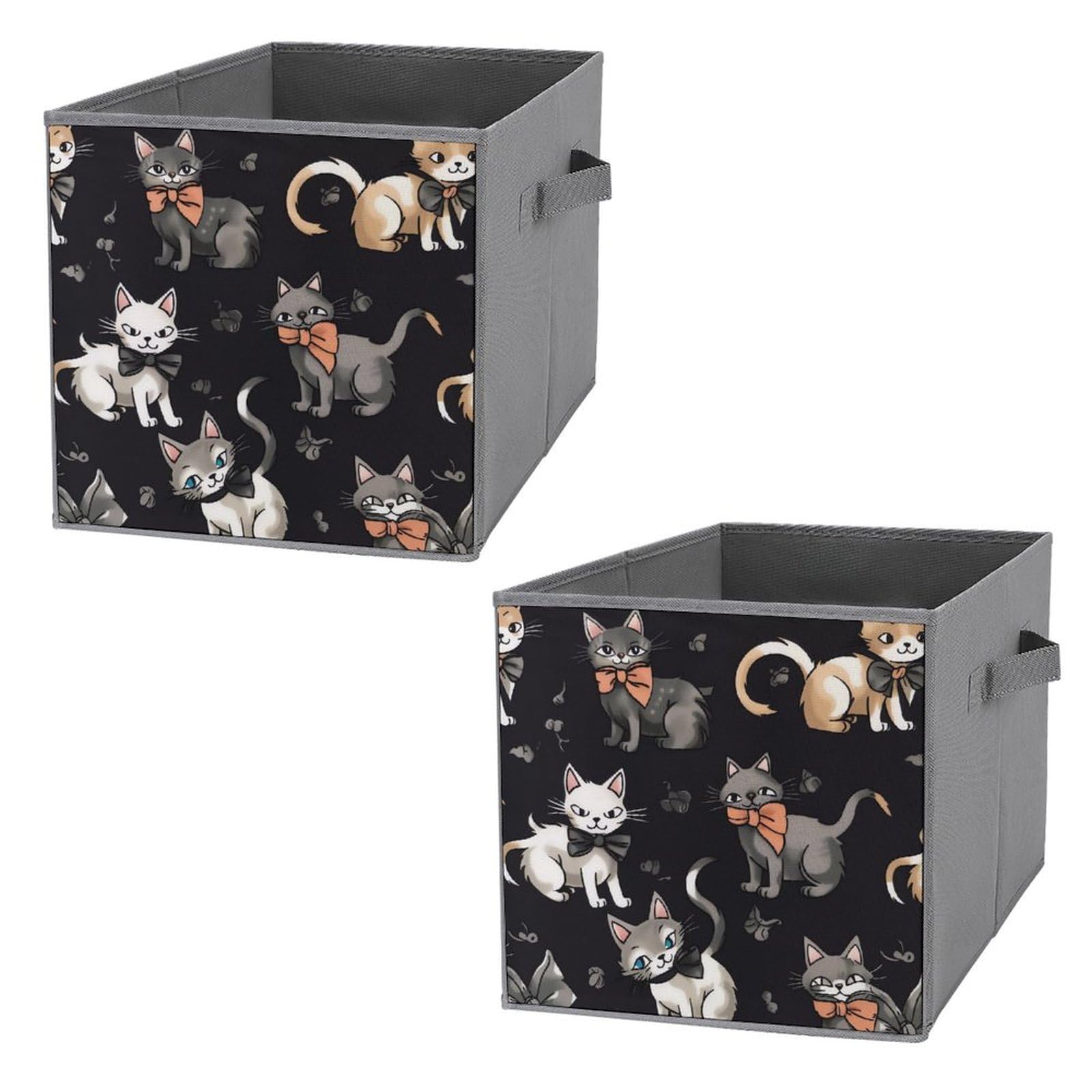 Cubes de rangement pliables vêtements motif chat pour chambre