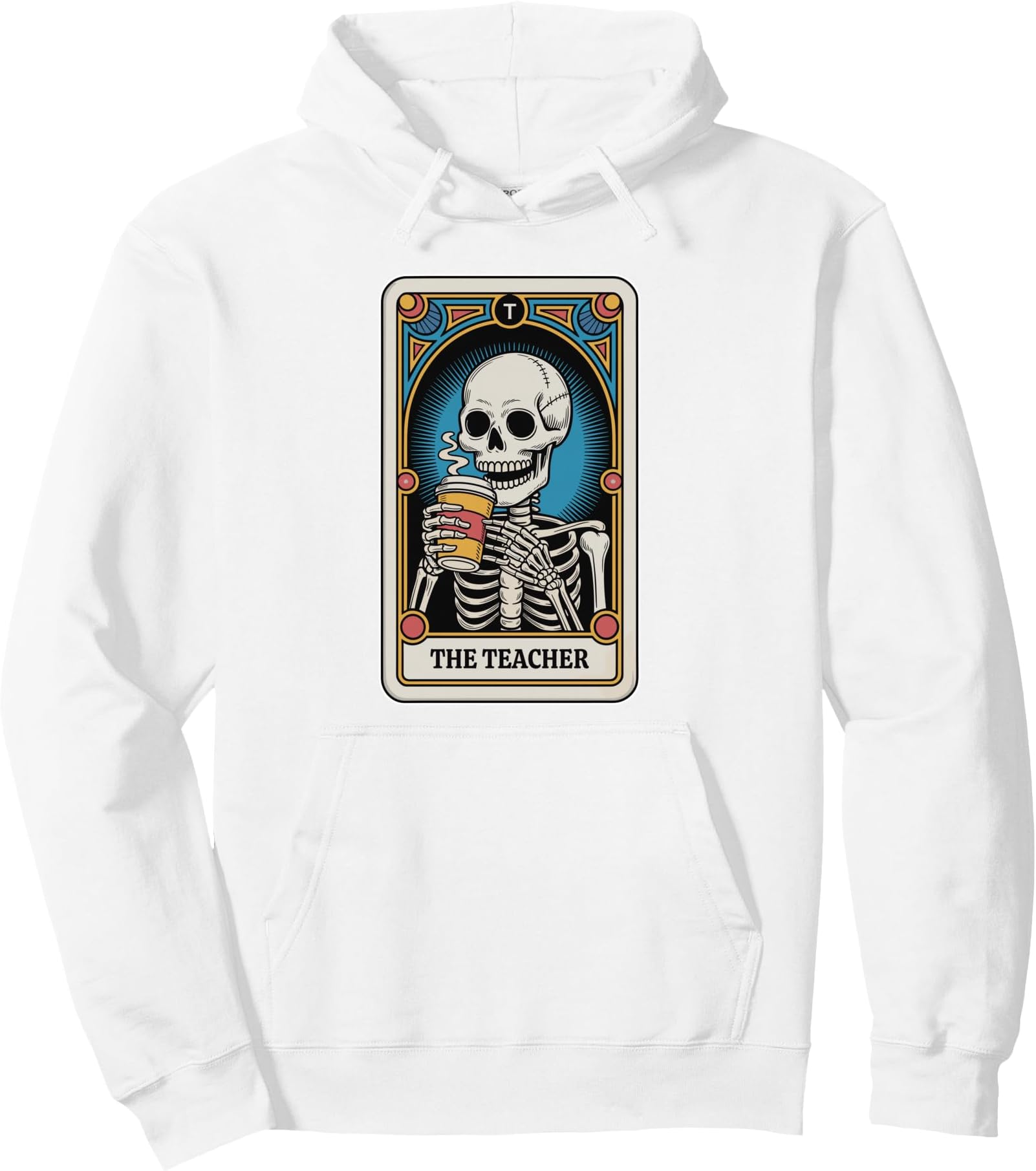The Teacher Tarot Card Math Teacher English Funny Teacher Pullover Hoodie