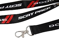 Vista 3 de Detroit Shirt Company Dodge Scat Pack - Soporte para insignia con cierre giratorio de langosta, Negro