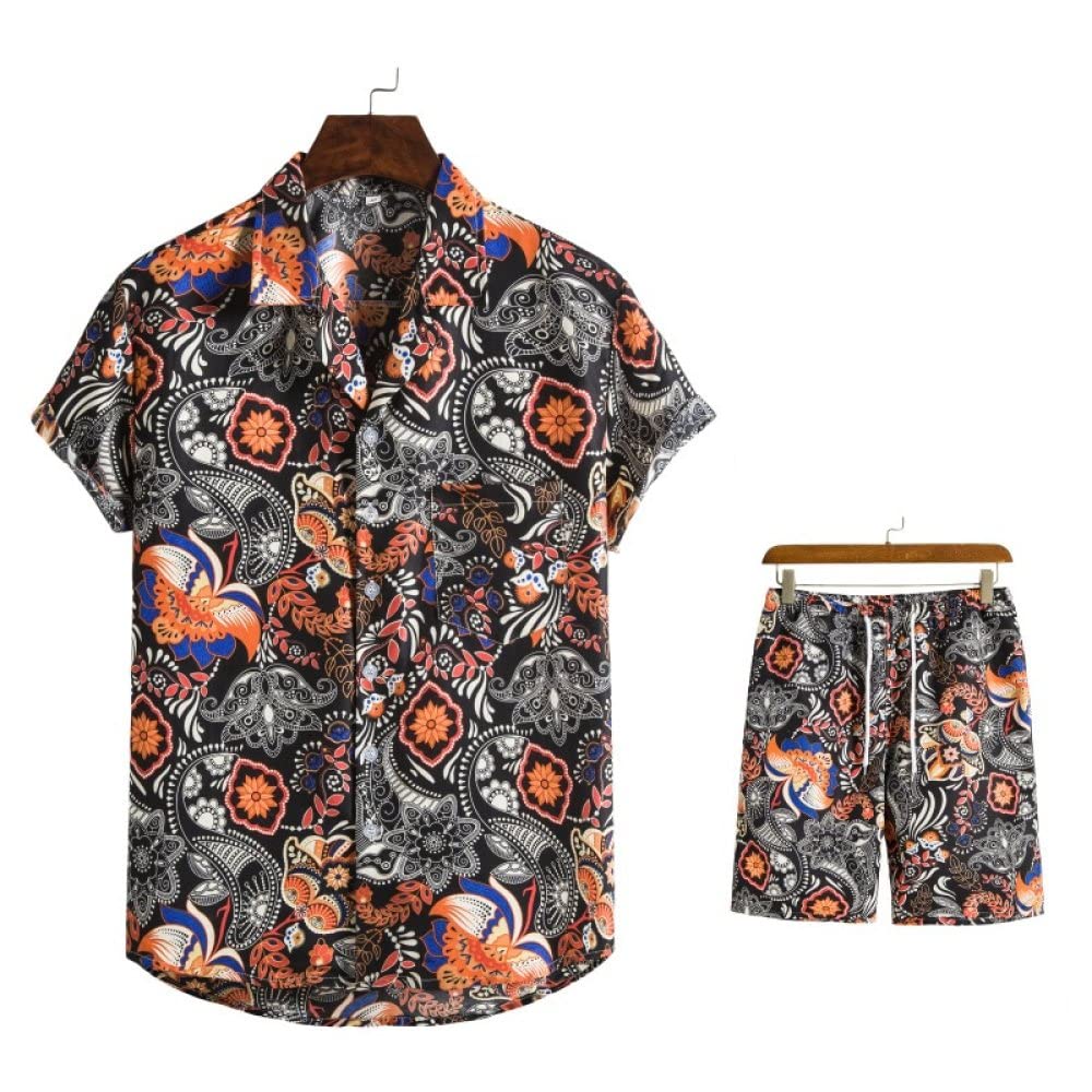 Funky Camisa Hawaiana, Camisa Hawaiana para Hombre Y Pantalones Cortos De Playa Hawaianos.