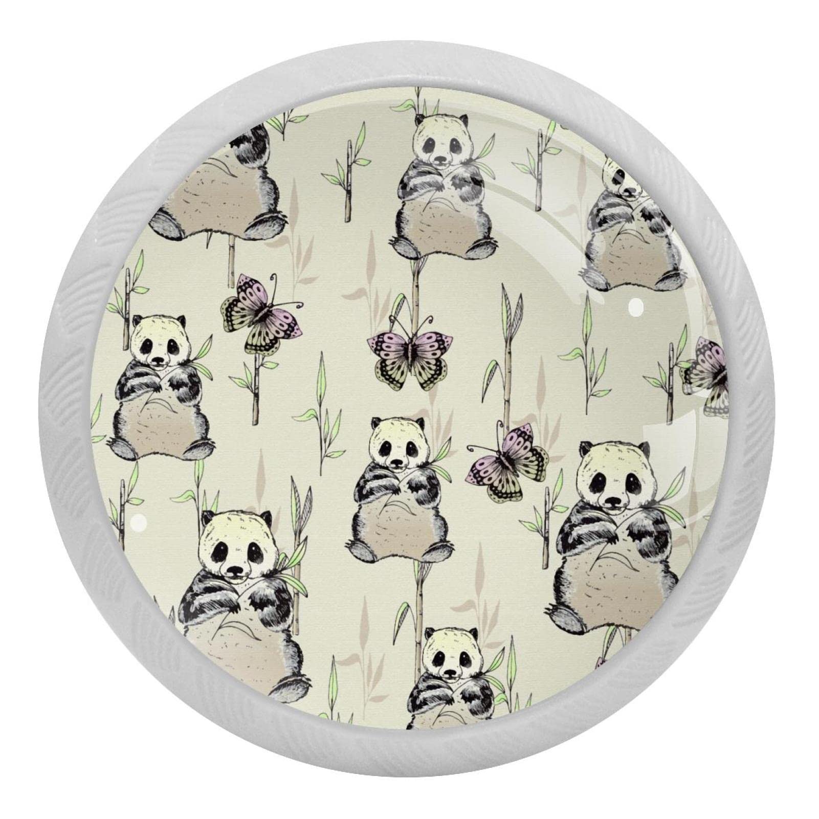 Poignées rondes fluorescentes panda pour ne plus chercher dans le noir