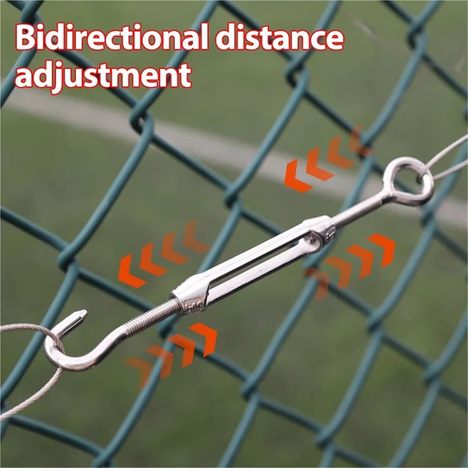 5 pezzi di tenditori a gancio e occhiello in acciaio inossidabile, set tensionamento for cavi da giardino regolabili, dispositivo bloccaggio del tenditore Per Interni Ed Esterni(M6)