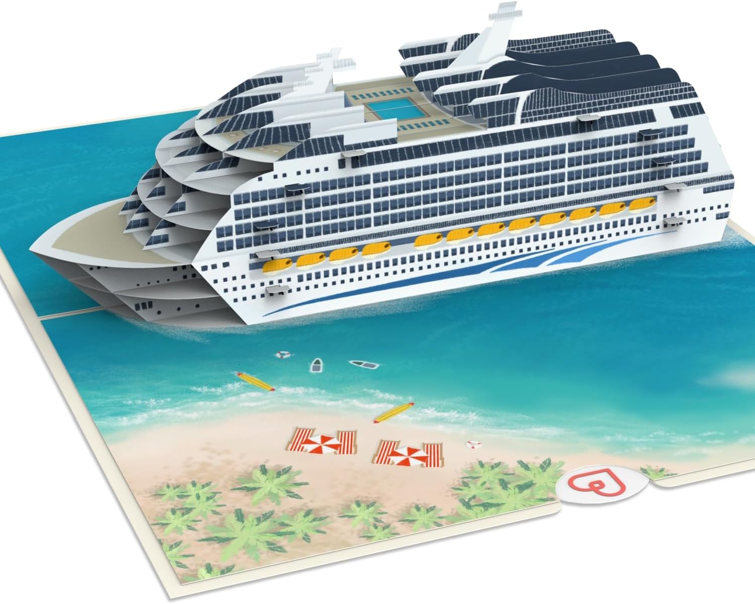 papercrush® Pop-Up Karte Kreuzfahrtschiff - 3D Geburtstagskarte ...