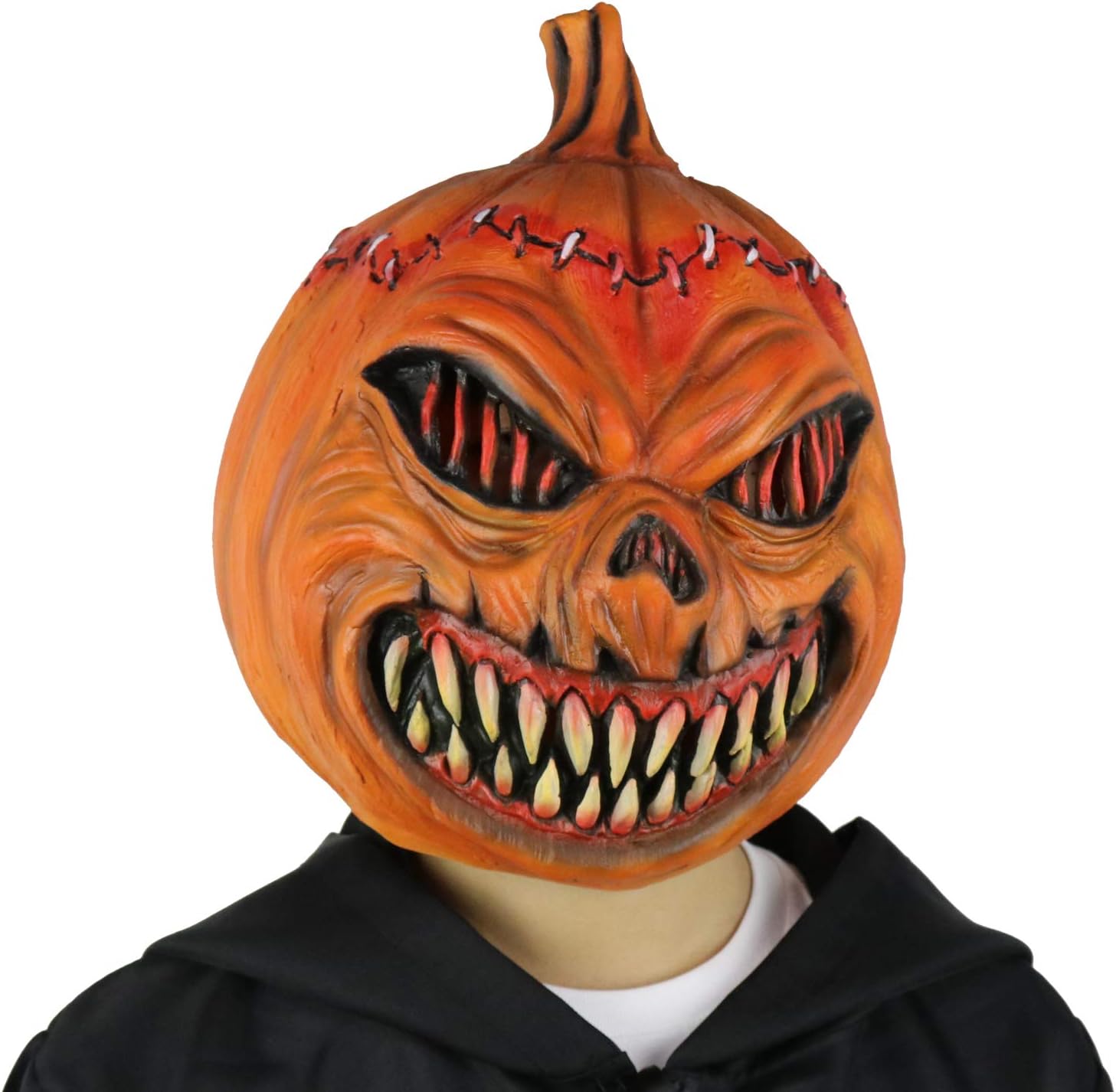 Deluxe Novelty Halloween Pumpkin Head Mask Creepy Scary Halloween Decorations