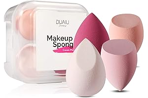 DUAIU 4 Pcs Makeup Sponge Set - Essential Blenders and Sponges for a Flawless Finish