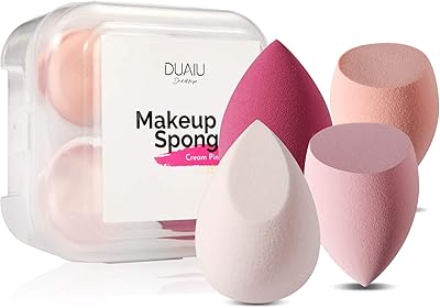 DUAIU 4 Pcs Makeup Sponge Set Blender Beauty Foundation Blending Sponge