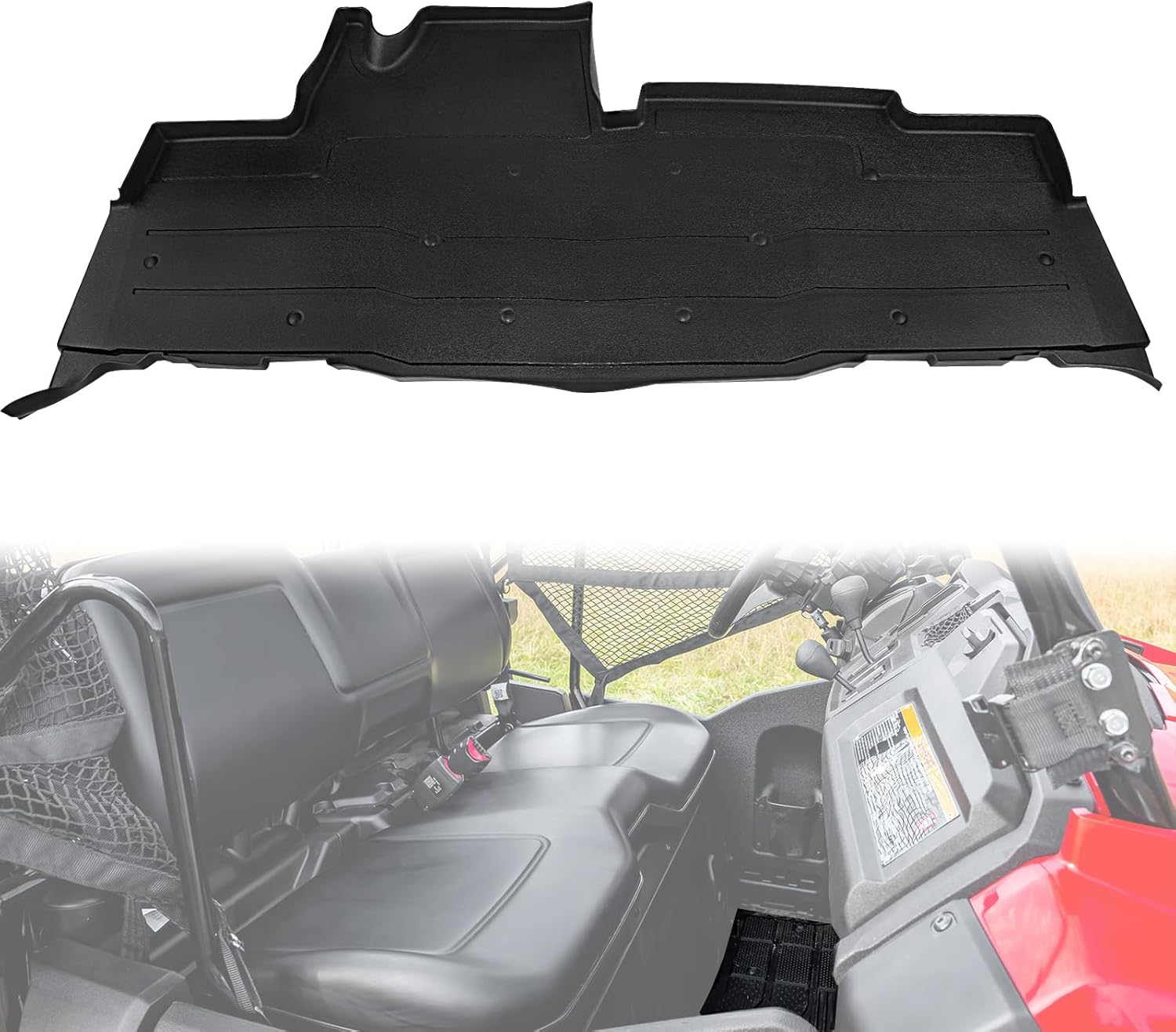 TPE Front Floor Mat for Honda Pioneer 700-2 700-4 14-25,Rubber Front Row Floor Liners All Weather Protection Slush Mat for Honda Pioneer 700 2P 4P 2014-2025 Accessories,Replace #0SP63-HL3-101