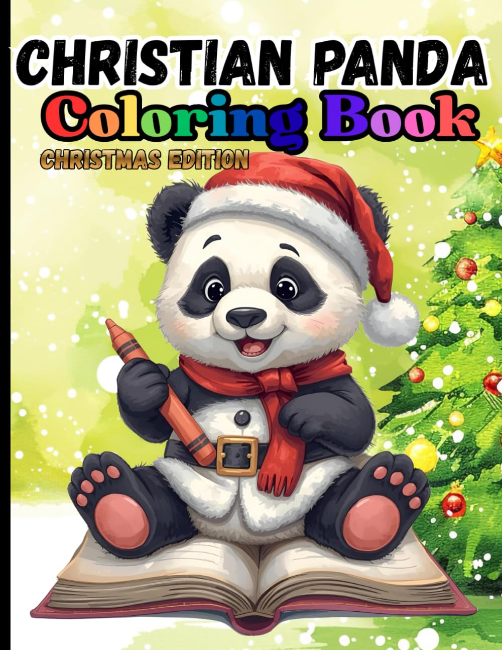 Christian Panda Coloring Book: Christmas Edition