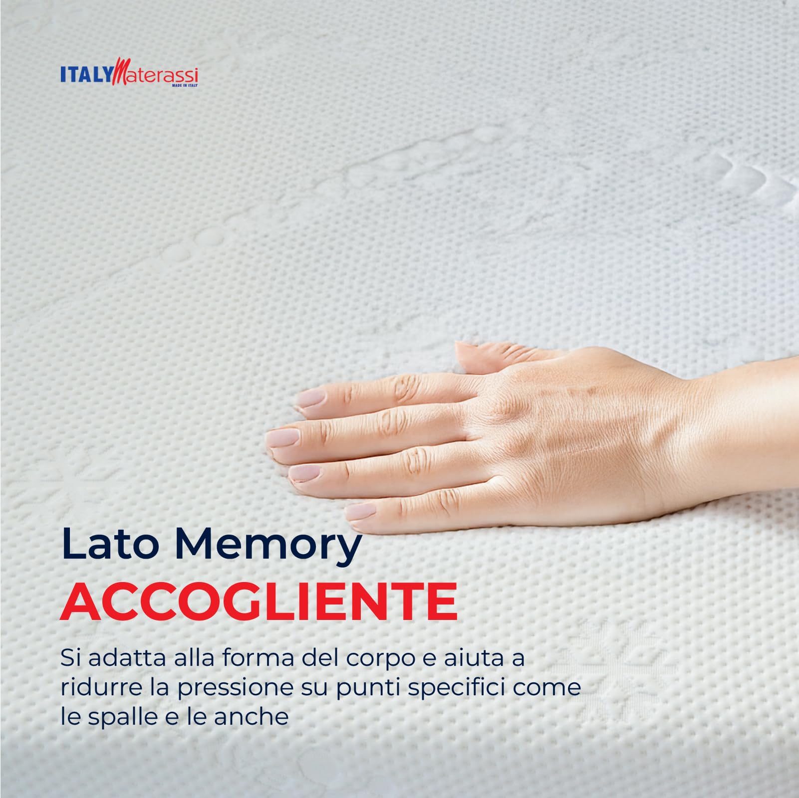 ITALYMATERASSI Materasso Singolo TEK 85x200 cm in Memory Foam e Molle Insacchettate con 1 Cuscino, Alto 24 cm, Dispositivo Medico Detraibile, Made in Italy