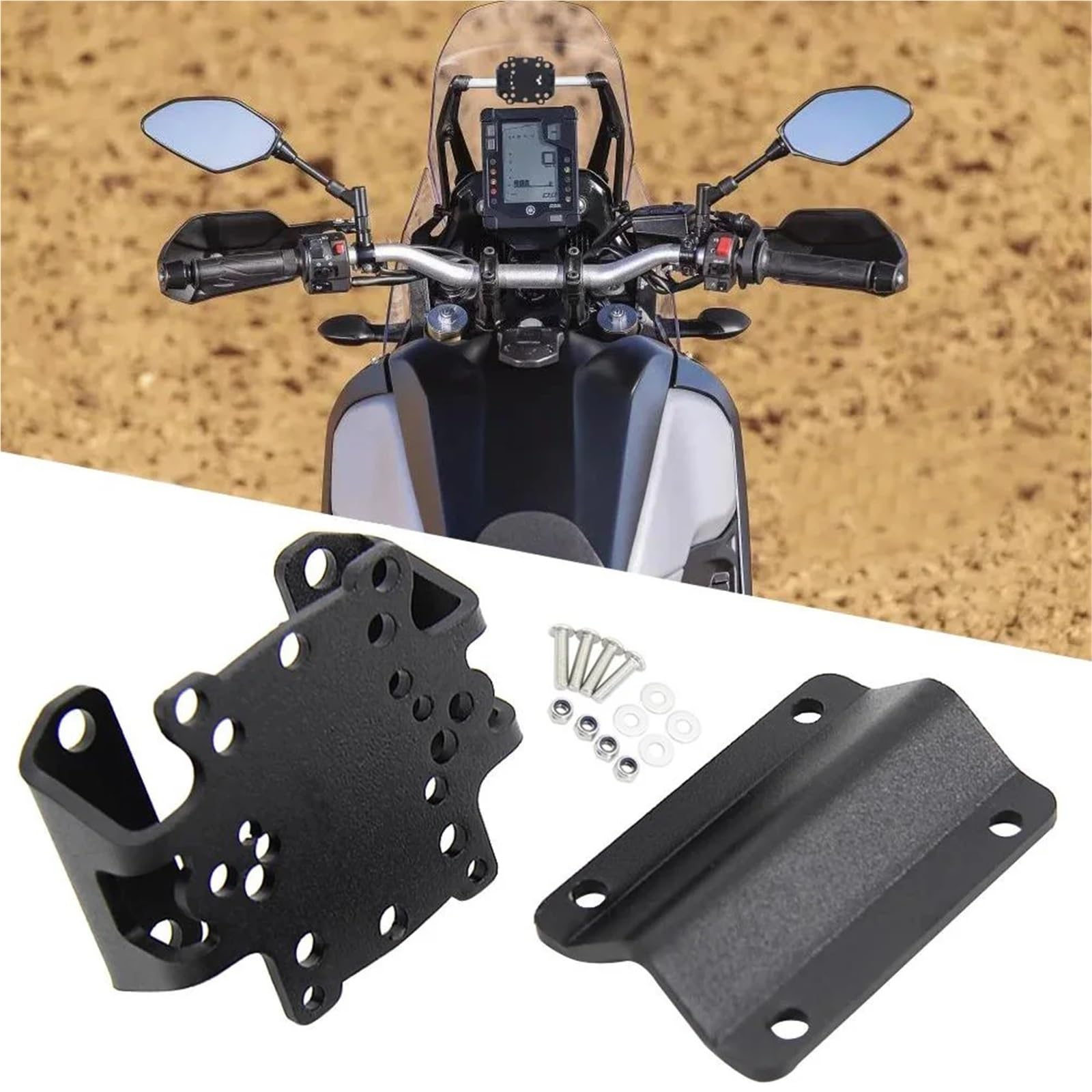 Motocicleta GPS Soporte De Navegación Soporte navegación para, Soporte para teléfono móvil para GPS, Compatible para Tenere 700 Soporte de Navegación para Teléfono