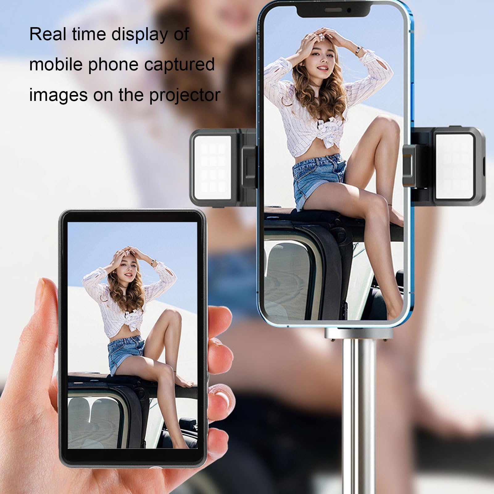 Jiawu Magnetic Phone Vlog Selfie Monitor Schermo da 4,02 Pollici 4K 30fps per YouTuber e Streamer