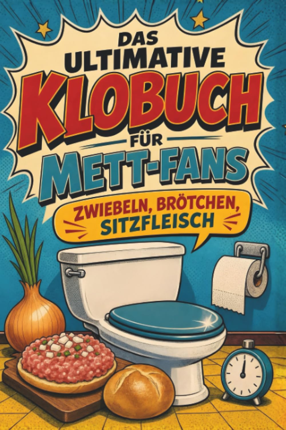 Das ultimative Klobuch für Mett-Fans: Zwiebeln, Brötchen, Sitzfleisch. Lustiges Geschenk für Fans von Mett, Zwiebeln und deftigen Brötchen