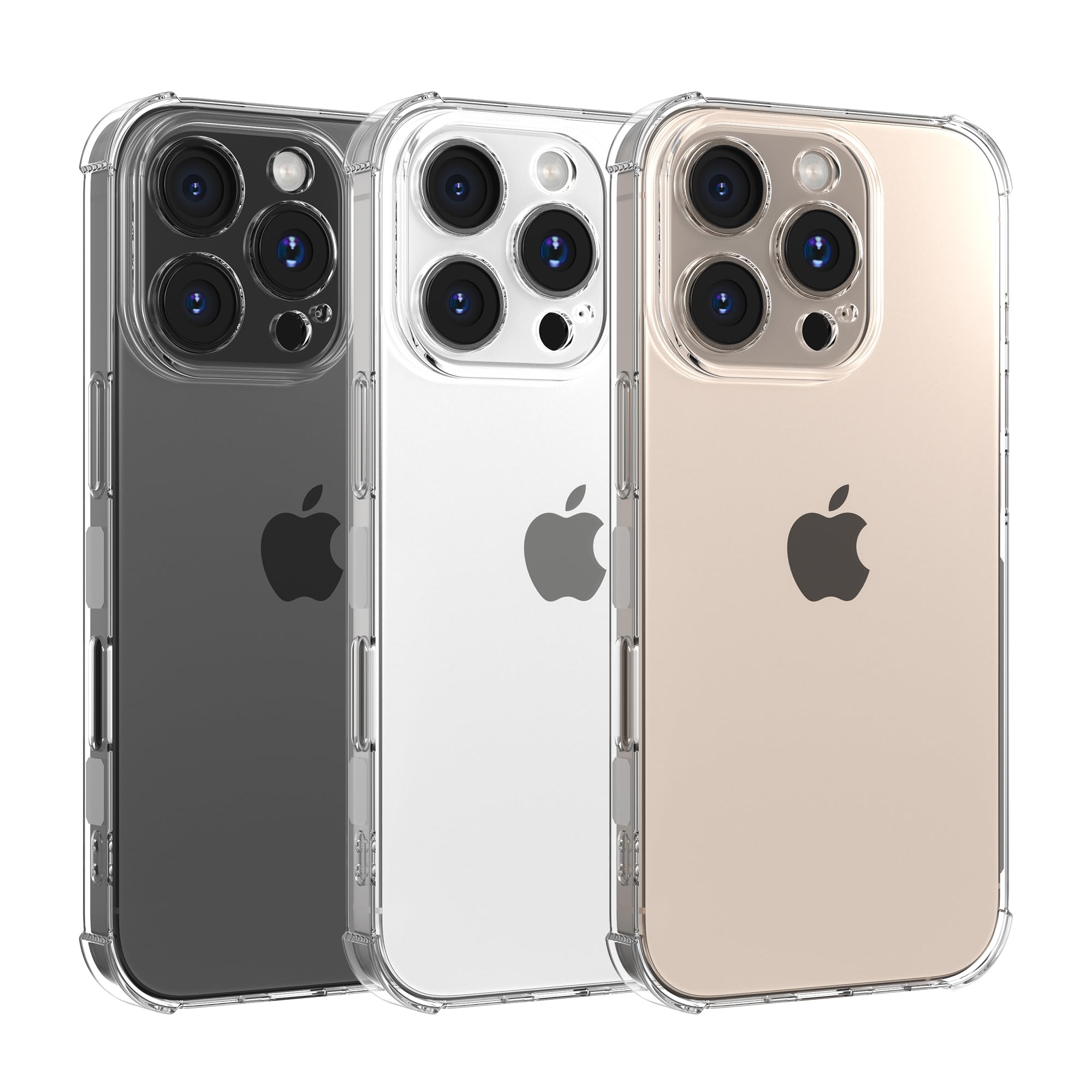 PIXFAB Clear Case for iPhone 16 Pro Max with 2 x Screen Protector Tempered Glass - Image 3