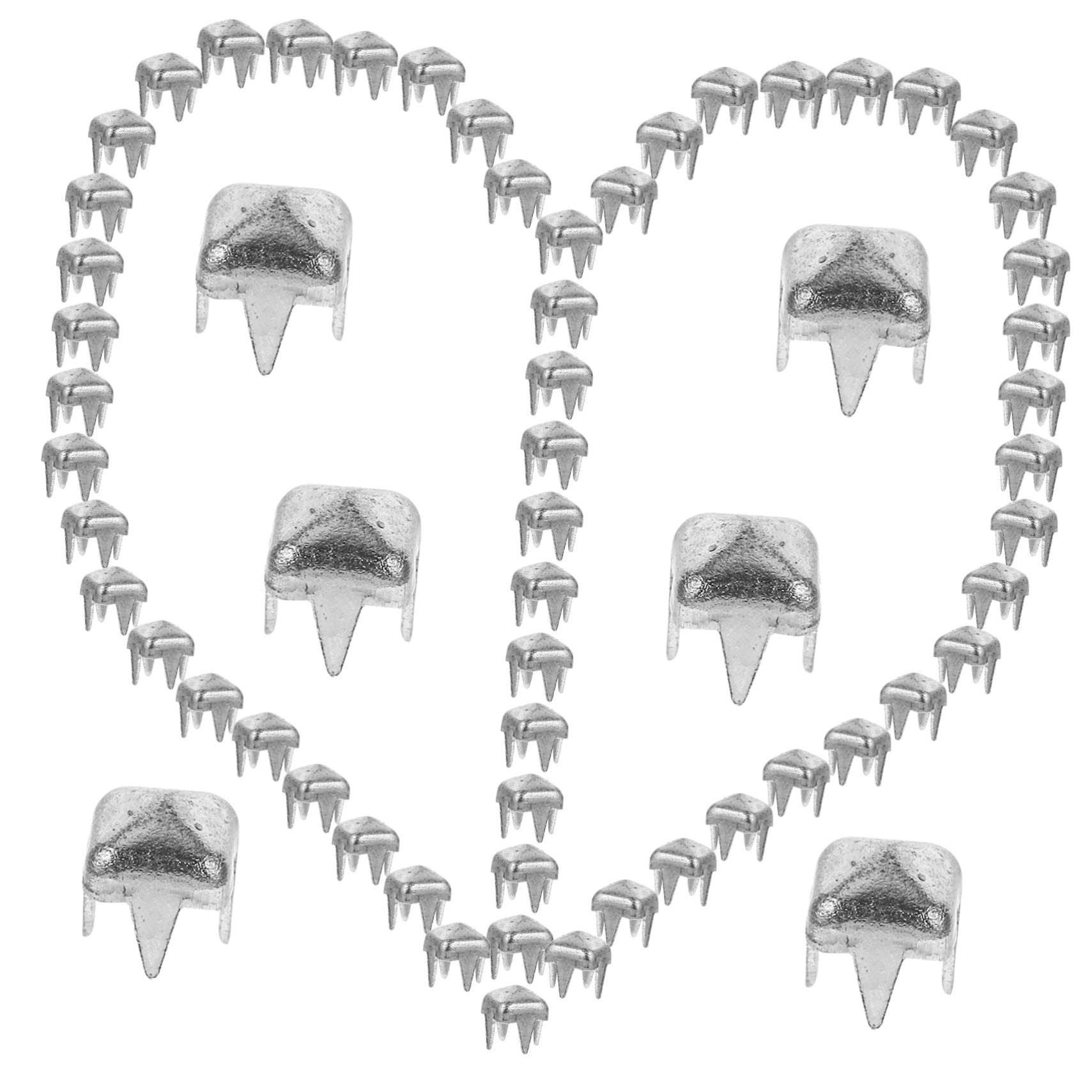 IWOWHERO DIY Clothing Accessories Square and Round Metal Claw Studs Rivets for Hats and Suitcases