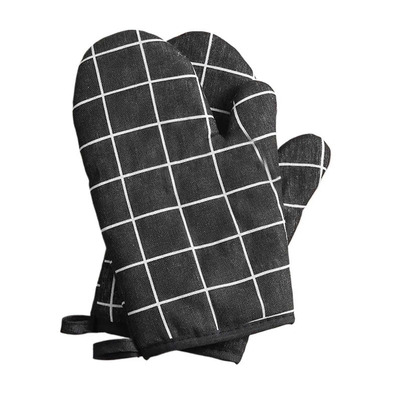 2pcs Heat-insulating Gloves, Anti-scald Microwave, High Temperature Resistant Kitchen Baking Oven For Cooking & Baking(Black)