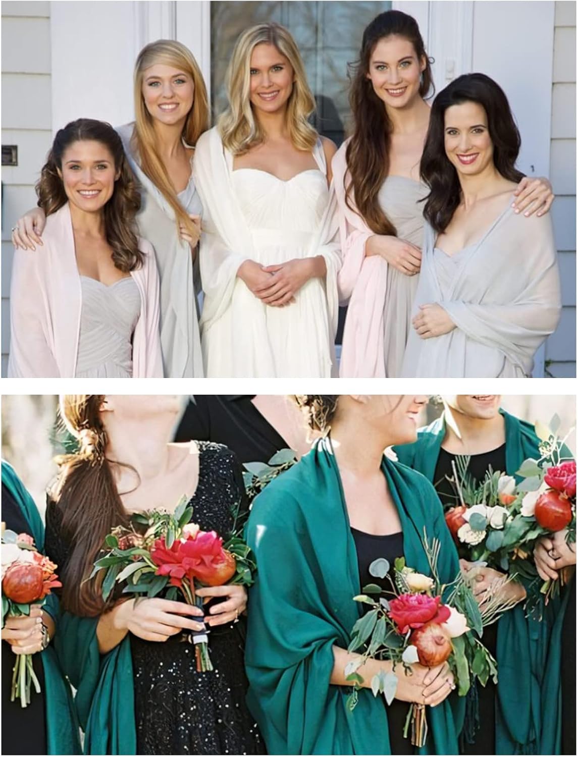 BEAUTELICATE Chiffon Shawl Bridal Wedding Wrap Long Evening Scarves Scarf - Image 7