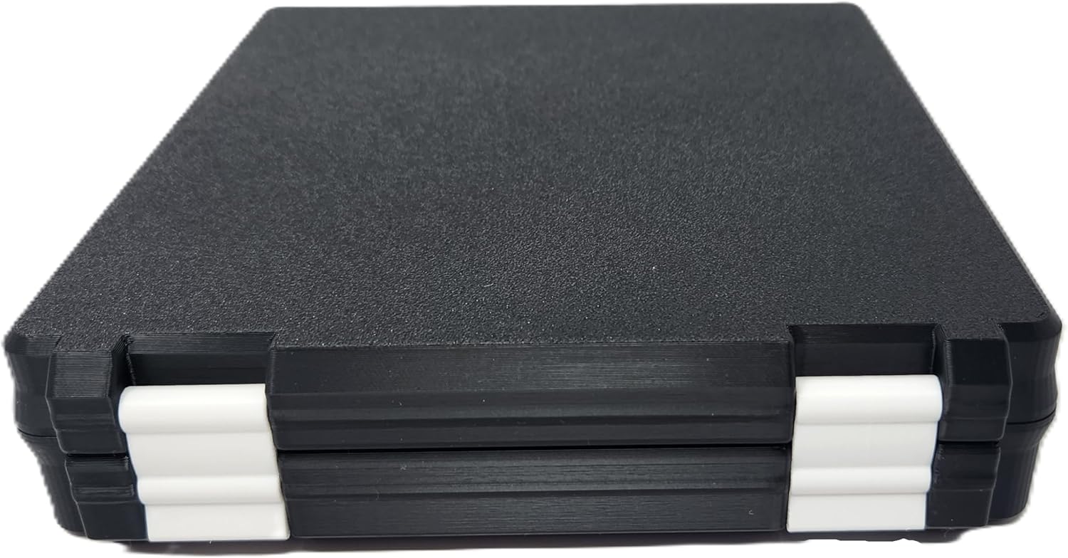 3D Printed - 3ml Vial Storage Case - Freezer Safe Hard Shell Peptide Case for Home, Fridge, Travel (Black/White, 100 3ml Vials)