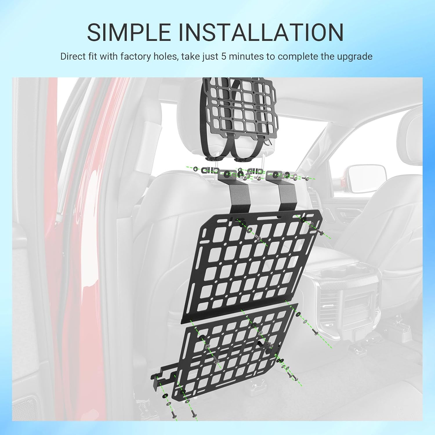 Truck Bed Divider Compatible with 2019-2025 Dodge Ram 1500 Cargo Manager Molle Panel Truck Bed Organizer Replacement for 2019-2025 Dodge Ram Accessories