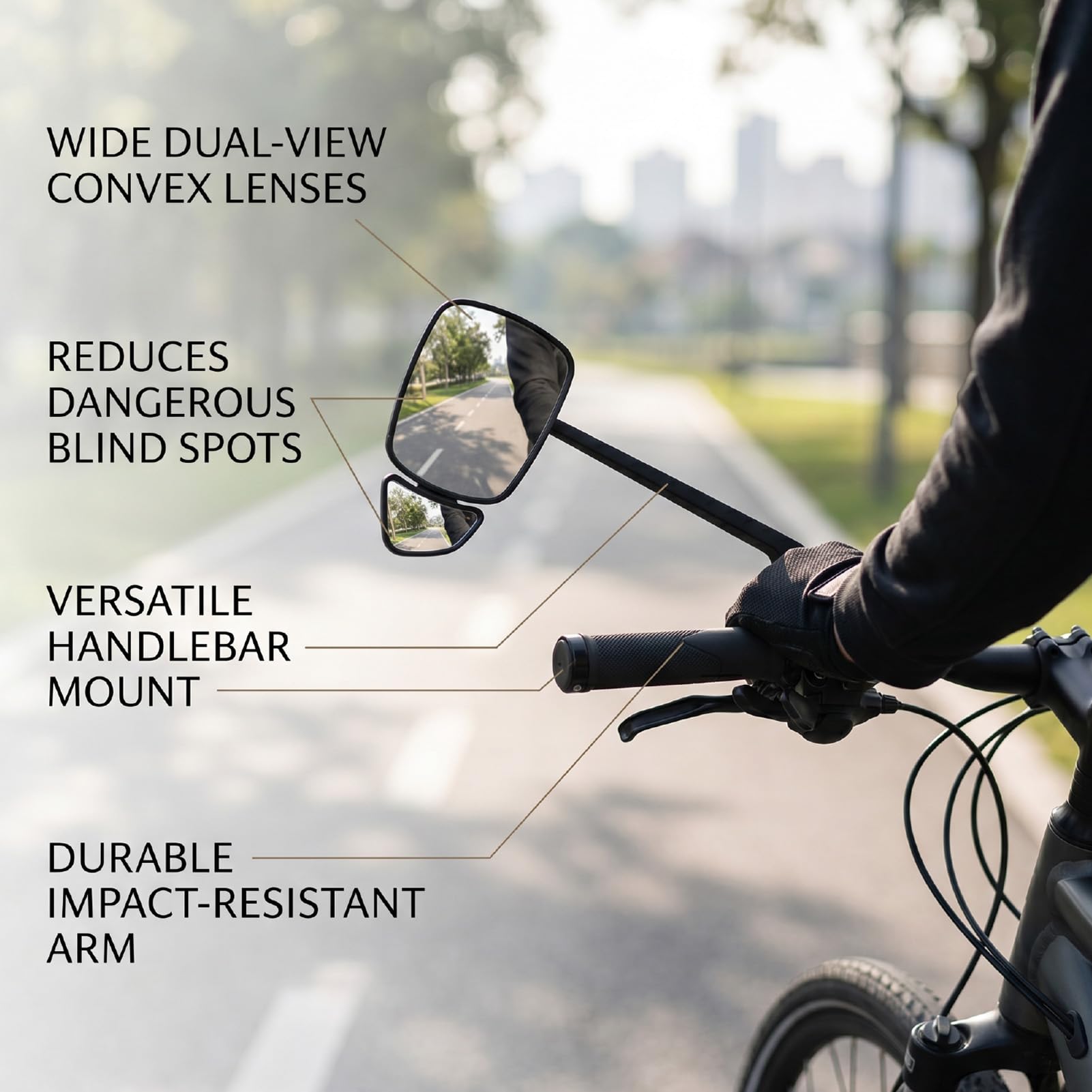 Specchietto Bici 360° Rotabile Con Specchio Ausiliario (Sinistra 3C8941751F)